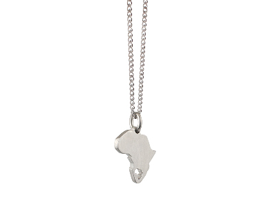 Africa in Africa Map Necklace